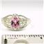 SR365, Created Pink Sapphire, 925 Sterling Silver Ladies Ring