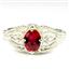 SR365, Created Ruby, 925 Sterling Silver Ladies Ring