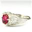 SR365, Created Ruby, 925 Sterling Silver Ladies Ring