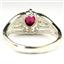 SR365, Created Ruby, 925 Sterling Silver Ladies Ring