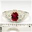SR365, Created Ruby, 925 Sterling Silver Ladies Ring