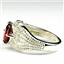 SR365, Garnet CZ, 925 Sterling Silver Ladies Ring