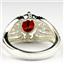 SR365, Garnet CZ, 925 Sterling Silver Ladies Ring