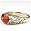 10K, 14K or 18K Gold Ladies Ring, Created Padparadscha Sapphire, R360