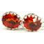 925 Sterling Silver Leverback Earrings, Created Padparadscha Sapphire, SE109