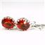 925 Sterling Silver Leverback Earrings, Created Padparadscha Sapphire, SE109