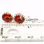 925 Sterling Silver Leverback Earrings, Created Padparadscha Sapphire, SE109