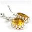 925 Sterling Silver Crown Bezel Leverback Earrings, Citrine, SE109