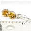 925 Sterling Silver Crown Bezel Leverback Earrings, Citrine, SE109