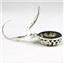 925 Sterling Silver Crown Bezel Leverback Earrings, Smoky Quartz, SE109