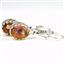 925 Sterling Silver Crown Bezel Leverback Earrings, Twilight Fire Topaz, SE109