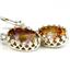 925 Sterling Silver Crown Bezel Leverback Earrings, Twilight Fire Topaz, SE109