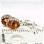 925 Sterling Silver Crown Bezel Leverback Earrings, Twilight Fire Topaz, SE109