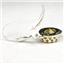 925 Sterling Silver Crown Bezel Leverback Earrings, Golden Yellow CZ, SE109