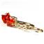 14k Gold Leverback Earrings, Created Padparadscha Sapphire, E017