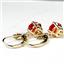 14k Gold Leverback Earrings, Created Padparadscha Sapphire, E017