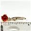 14k Gold Leverback Earrings, Created Padparadscha Sapphire, E017