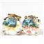 14k Gold Post Earrings, Mercury Mist Topaz, E012