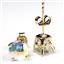 14k Gold Post Earrings, Mercury Mist Topaz, E012