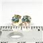 14k Gold Post Earrings, Mercury Mist Topaz, E012