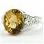 SR057, Citrine, 925 Sterling Silver Ring