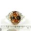 SR057, Champagne CZ, 925 Sterling Silver Ring