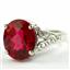 SR057, Created Ruby, 925 Sterling Silver Ring