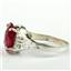 SR057, Created Ruby, 925 Sterling Silver Ring
