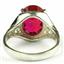 SR057, Created Ruby, 925 Sterling Silver Ring