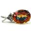 925 Sterling Silver Pendant w/accents, 22 ct Twilight Fire Topaz, SP016
