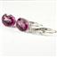 925 Sterling Silver Leverback Earrings, Pure Pink Topaz, SE107
