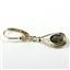 14k Gold Leverback Earrings, Smoky Quartz, E008