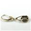 14k Gold Leverback Earrings, Smoky Quartz, E008