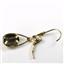 14k Gold Leverback Earrings, Smoky Quartz, E008