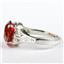 SR057, Created Padparadsha Sapphire, 925 Silver Ring