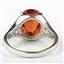 SR057, Created Padparadsha Sapphire, 925 Silver Ring