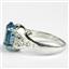 SR057, Quantum Cut Swiss Blue Topaz, 925 Sterling Silver Ring