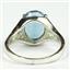 SR057, Quantum Cut Swiss Blue Topaz, 925 Sterling Silver Ring