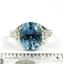 SR057, Quantum Cut Swiss Blue Topaz, 925 Sterling Silver Ring