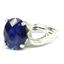 SR361, Created Blue Sapphire, 925 Sterling Silver Ring
