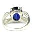 SR361, Created Blue Sapphire, 925 Sterling Silver Ring