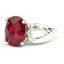 SR361, Created Ruby, 925 Sterling Silver Ring