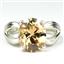 SR361, Champagne CZ, 925 Sterling Silver Ring