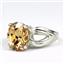 SR361, Champagne CZ, 925 Sterling Silver Ring
