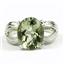 SR361, Green Amethyst (Prasiolite), 925 Sterling Silver Ring