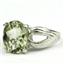 SR361, Green Amethyst (Prasiolite), 925 Sterling Silver Ring