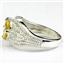 SR365, Golden Yellow CZ, 925 Sterling Silver Ring