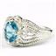 Swiss Blue CZ, 925 Sterling Silver Ring, SR365