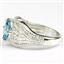 Swiss Blue CZ, 925 Sterling Silver Ring, SR365