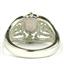 SR365, Created White Opal, 925 Sterling Silver Ring
